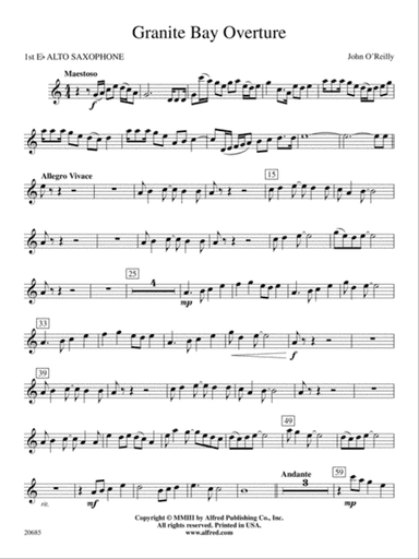 Granite Bay Overture: E-flat Alto Saxophone