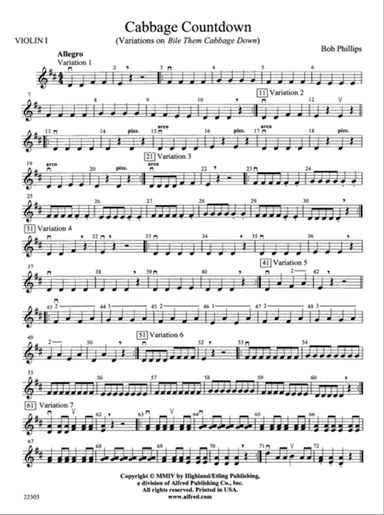 Cabbage Countdown: 1st Violin