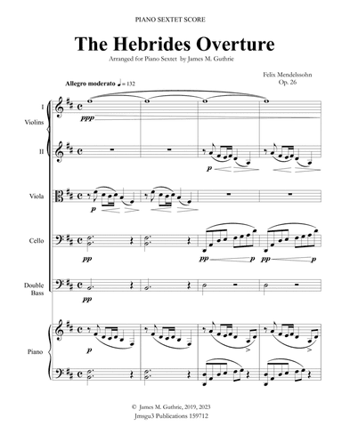 Mendelssohn: the Hebrides Overture for Piano Sextet
