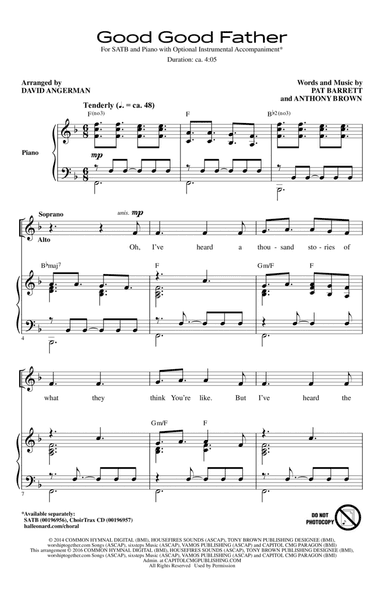 Good Good Father (arr. David Angerman)