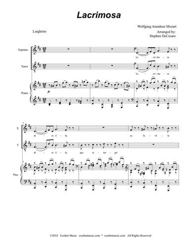 Lacrimosa (2-part choir - (Soprano and Tenor)