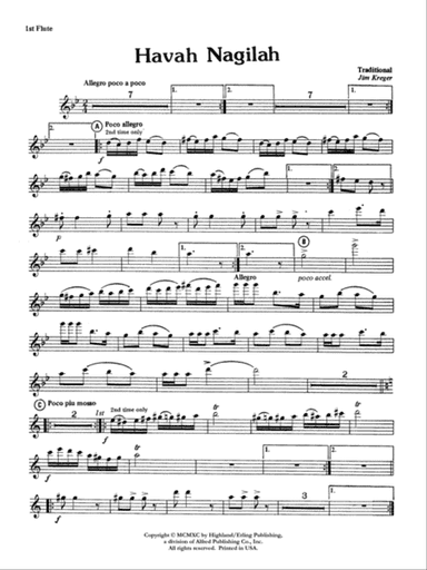 Havah Nagilah: Flute