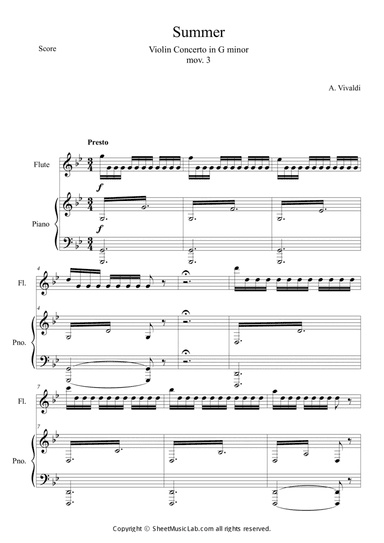 The Four Seasons: Summer 3rd Movement "Strom "