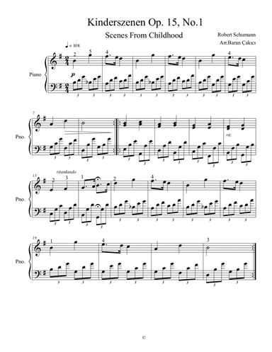 Kinderszenen op. 15 No.1