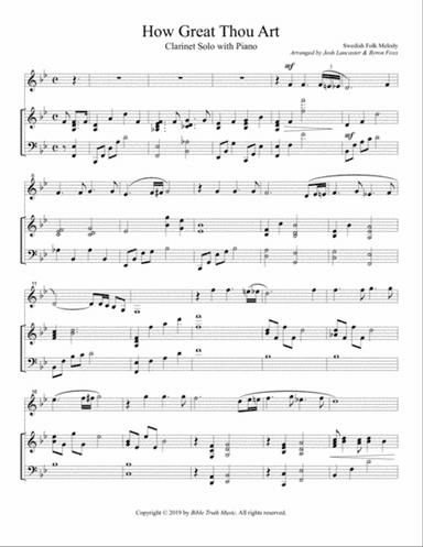 How Great Thou Art Instrumental Clarinet Solo