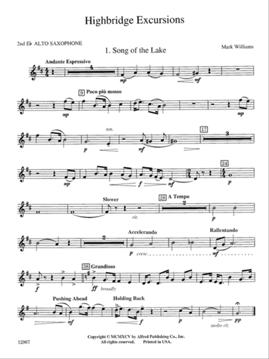 Highbridge Excursions: 2nd E-flat Alto Saxophone