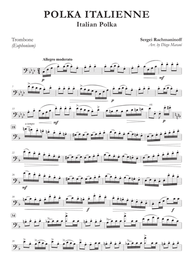 Italian Polka for Trombone & Piano