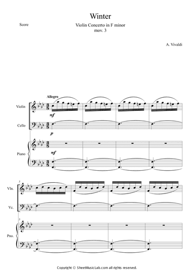 The Four Seasons: Winter 3rd Movement
