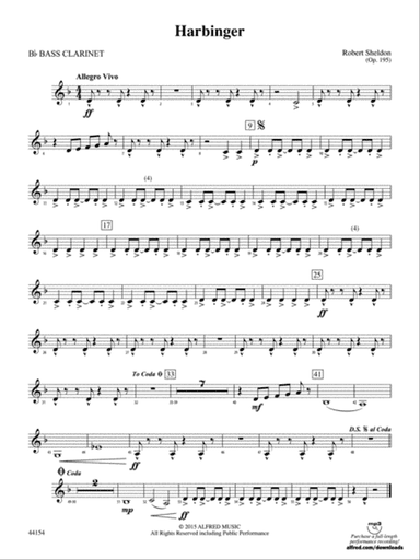 Harbinger: B-flat Bass Clarinet