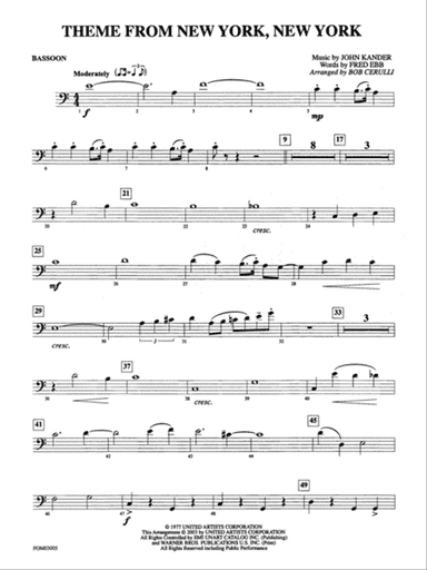 New York, New York, Theme from: Bassoon
