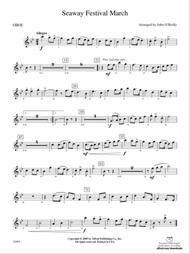 Seaway Festival March: Oboe