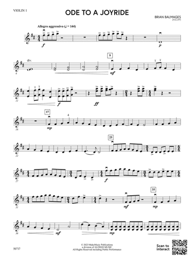 Ode to a Joyride: 1st Violin