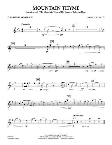 Mountain Thyme - Eb Baritone Saxophone