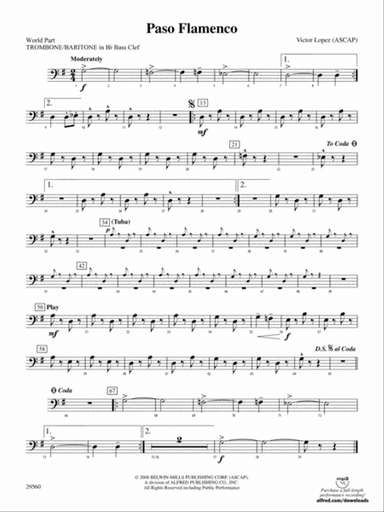 Paso Flamenco: (wp) 1st B-flat Trombone B.C.
