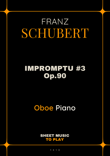 Impromptu No.3, Op.90 - Oboe and Piano (Full Score and Parts)