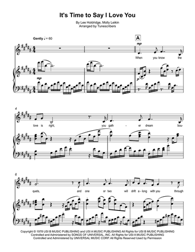 It's Time to Say I Love You