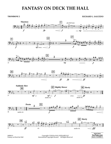 Fantasy on Deck The Hall - Trombone 2