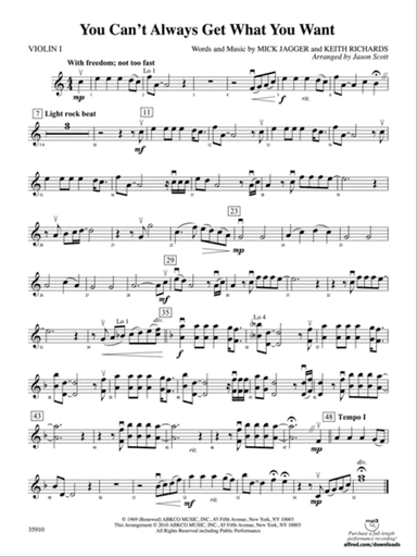 You Can't Always Get What You Want: 1st Violin