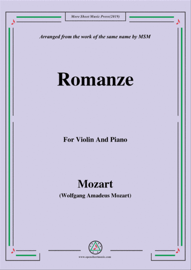 Mozart-Romanze,for Violin and Piano