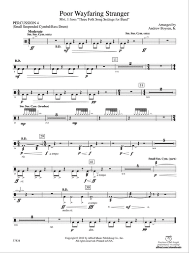Poor Wayfaring Stranger: 4th Percussion