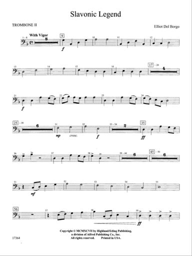 Slavonic Legend: 2nd Trombone