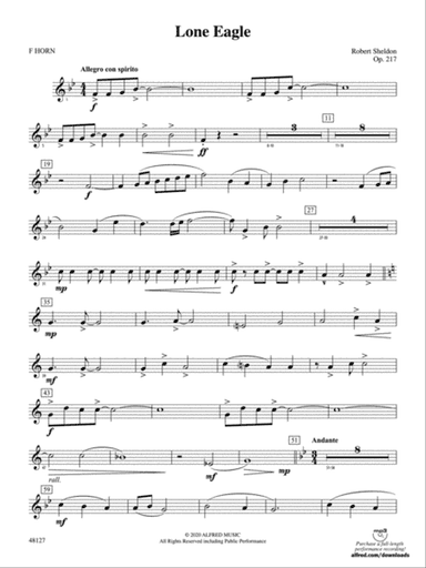 Lone Eagle: 1st F Horn