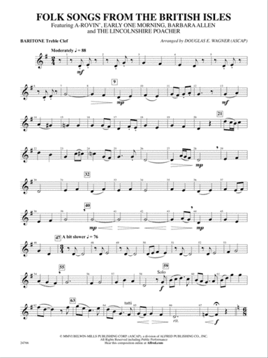 Folk Songs from the British Isles: Baritone T.C.