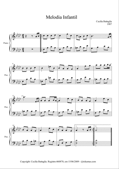 "Melodia Infantil" - Piano