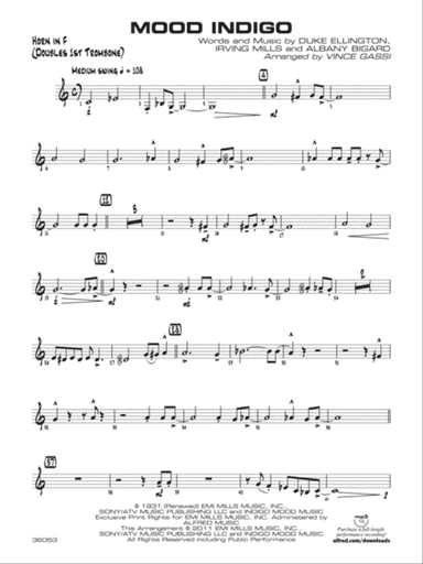 Mood Indigo: 1st F Horn