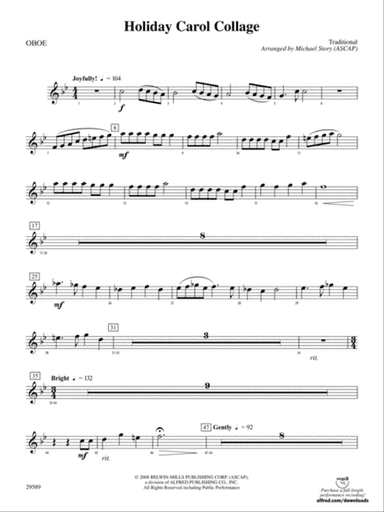 Holiday Carol Collage: Oboe