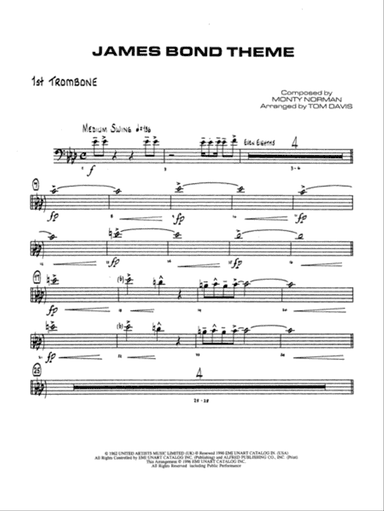 James Bond Theme: 1st Trombone