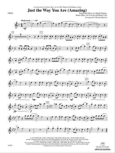 Just the Way You Are (Amazing): Oboe