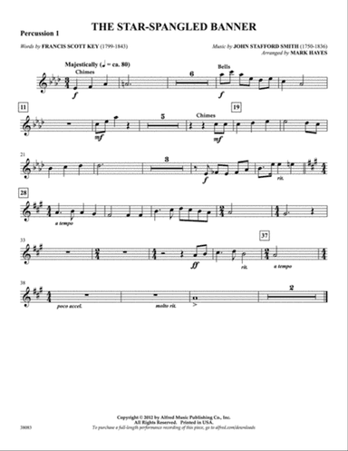 The Star-Spangled Banner: 1st Percussion