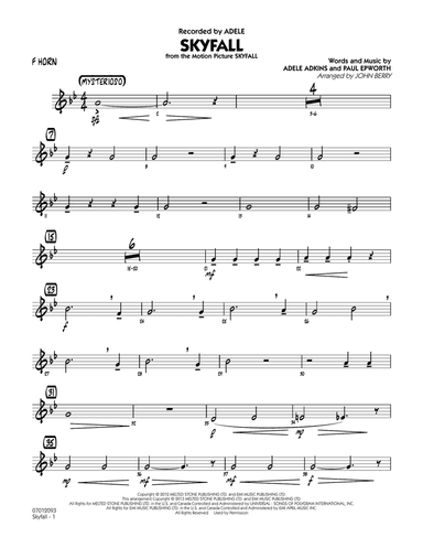 Skyfall - F Horn