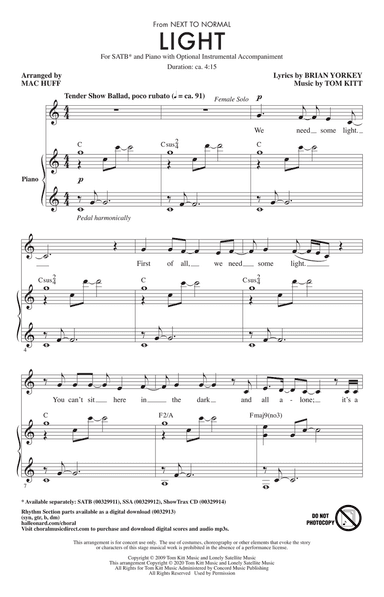 Light (from Next to Normal) (arr. Mac Huff)