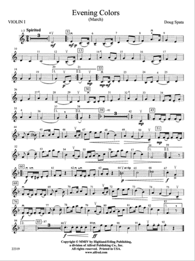 Evening Colors: 1st Violin