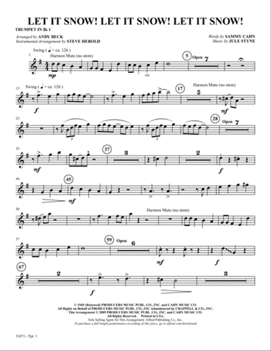 Let It Snow! Let It Snow! Let It Snow!: 1st B-flat Trumpet