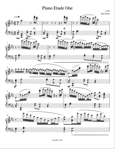 Piano Etude One