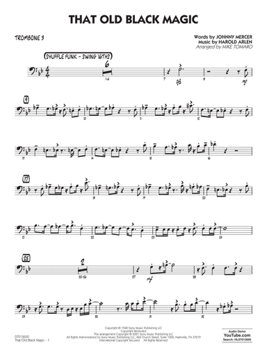 That Old Black Magic (arr. Mike Tomaro) - Trombone 3