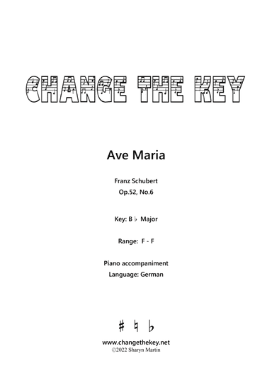 Ave Maria Bb Major - German