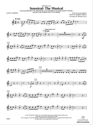 Seussical: The Musical: 1st B-flat Clarinet