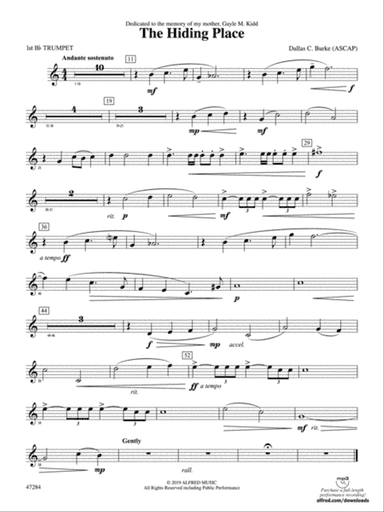 The Hiding Place: 1st B-flat Trumpet