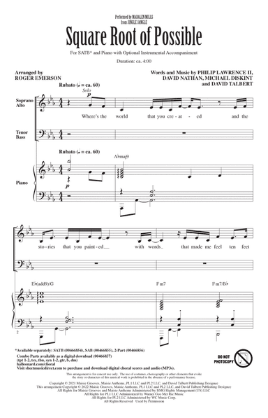 Square Root Of Possible (from Jingle Jangle) (arr. Roger Emerson)