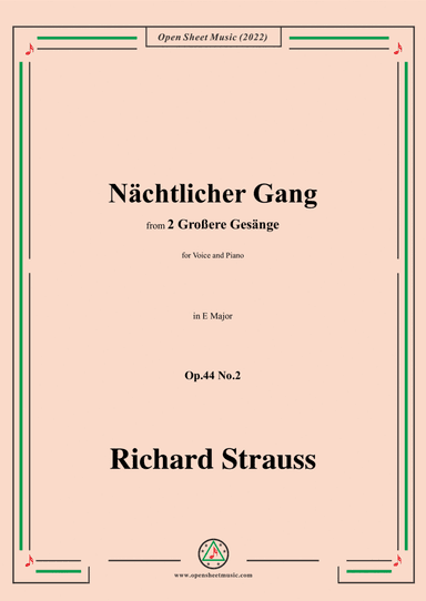 Richard Strauss-Nächtlicher Gang,in E Major,Op.44 No.2