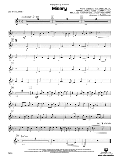 Misery: 2nd B-flat Trumpet