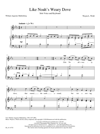 Like Noah's Weary Dove