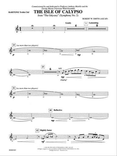 The Isle of Calypso (from The Odyssey (Symphony No. 2)): Baritone T.C.
