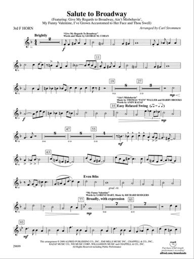Salute to Broadway: 3rd F Horn