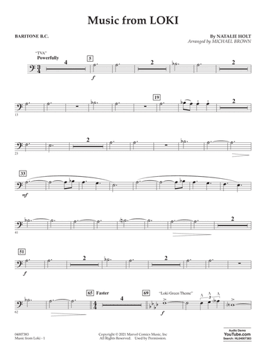 Music from "Loki" (arr. Michael Brown) - Baritone B.C.