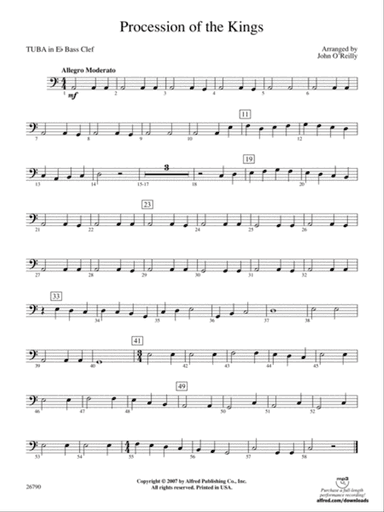 Procession of the Kings: (wp) E-flat Tuba B.C.